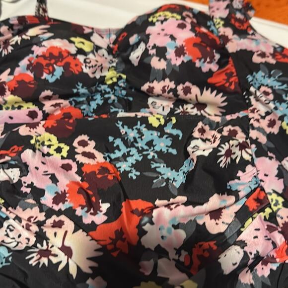 Womens Plus Size One Piece Swimsuit -‎ Ruched Tummy Control Bathing Suit XL - Picture 4 of 5